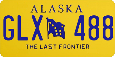 AK license plate GLX488