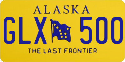 AK license plate GLX500