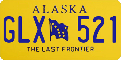 AK license plate GLX521