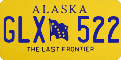 AK license plate GLX522
