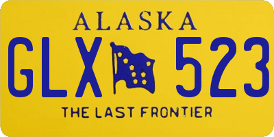 AK license plate GLX523