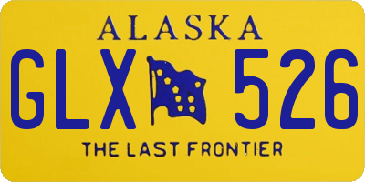 AK license plate GLX526
