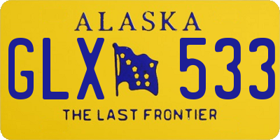 AK license plate GLX533