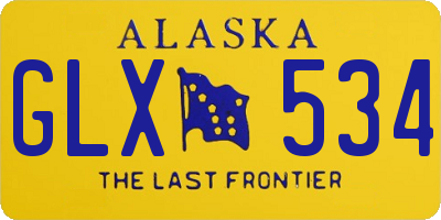 AK license plate GLX534