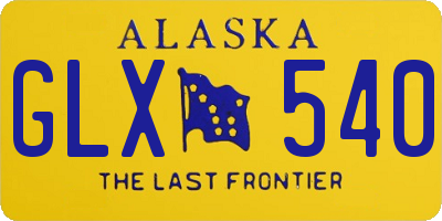 AK license plate GLX540
