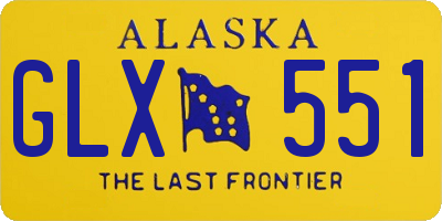 AK license plate GLX551