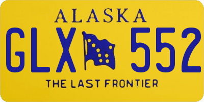 AK license plate GLX552