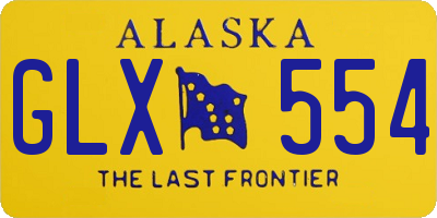 AK license plate GLX554