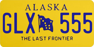 AK license plate GLX555