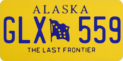 AK license plate GLX559