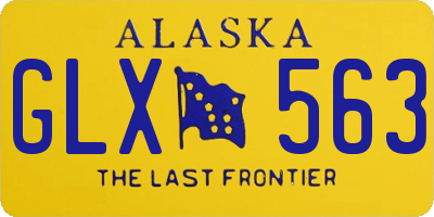 AK license plate GLX563
