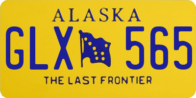AK license plate GLX565