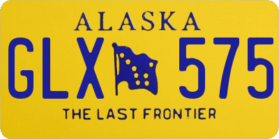 AK license plate GLX575