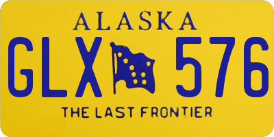 AK license plate GLX576