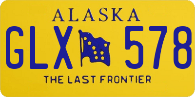 AK license plate GLX578