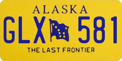 AK license plate GLX581