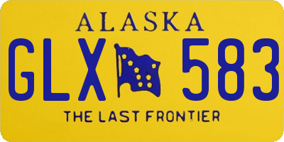 AK license plate GLX583