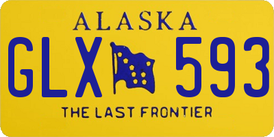 AK license plate GLX593