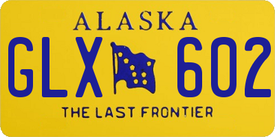 AK license plate GLX602