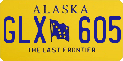 AK license plate GLX605