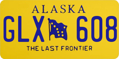 AK license plate GLX608