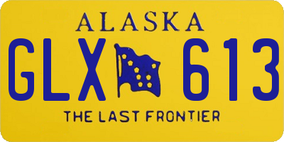 AK license plate GLX613