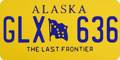 AK license plate GLX636