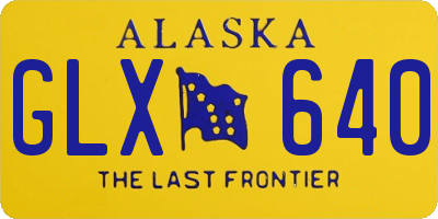AK license plate GLX640