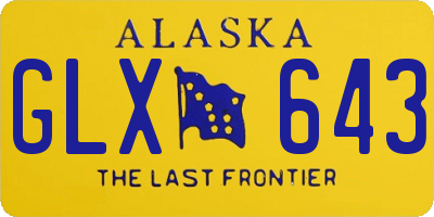 AK license plate GLX643