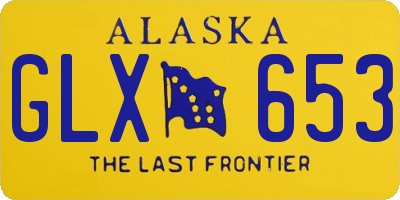 AK license plate GLX653