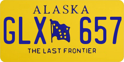AK license plate GLX657