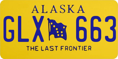 AK license plate GLX663