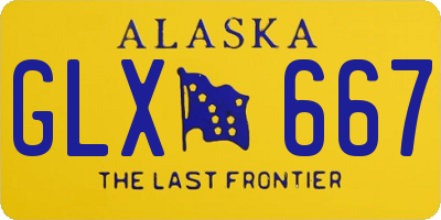 AK license plate GLX667