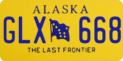 AK license plate GLX668