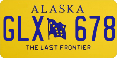 AK license plate GLX678