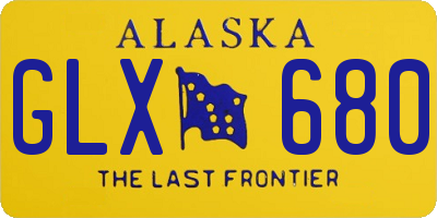 AK license plate GLX680