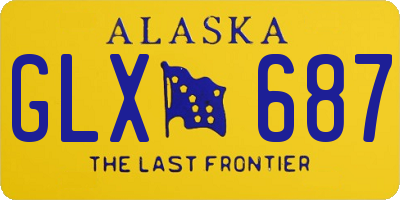 AK license plate GLX687