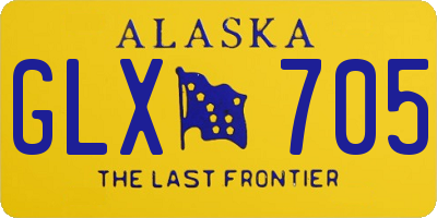 AK license plate GLX705
