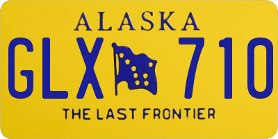 AK license plate GLX710