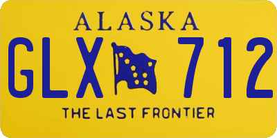 AK license plate GLX712