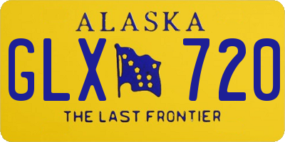 AK license plate GLX720
