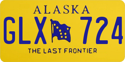 AK license plate GLX724
