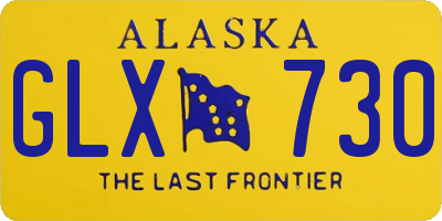 AK license plate GLX730