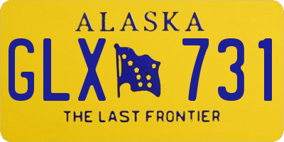 AK license plate GLX731