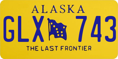 AK license plate GLX743