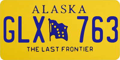 AK license plate GLX763