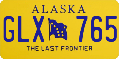 AK license plate GLX765