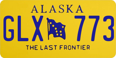 AK license plate GLX773