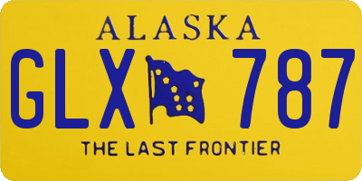 AK license plate GLX787