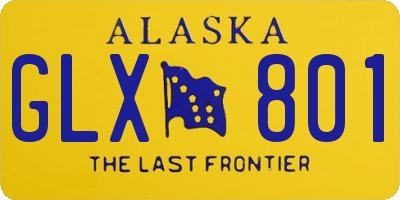 AK license plate GLX801